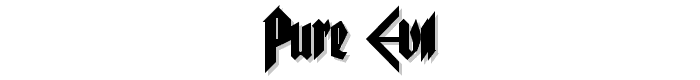 Pure Evil font